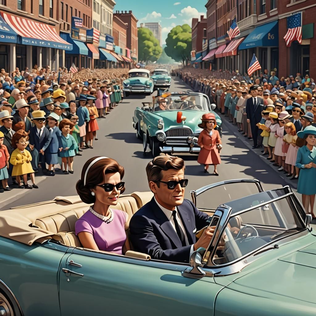 JFK and Jackie Kennedy in Simpson Style