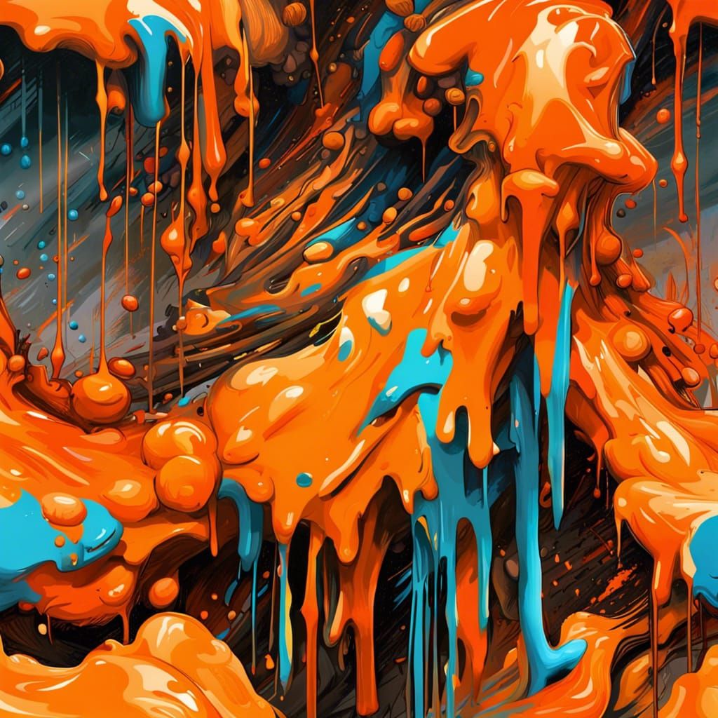 Orange Graffiti Art in Polychromatic Street Style