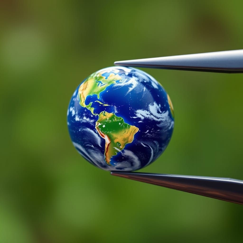 Tiny Earth Held in Tweezers: A Delicate Balance