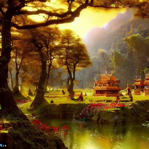 Detailed Festival Scene in Hyperrealistic Style