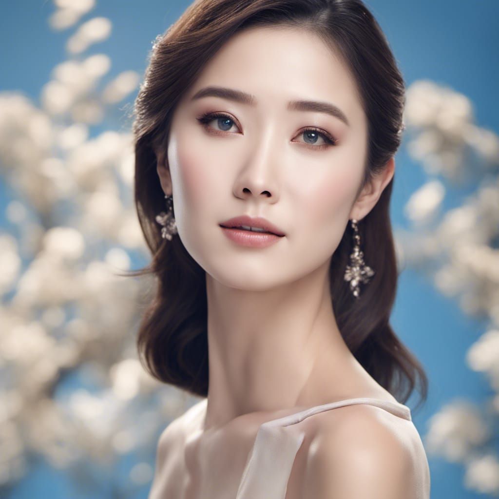 Elegant Chinese Beauty Portrait in Hyperdetailed Digital Art