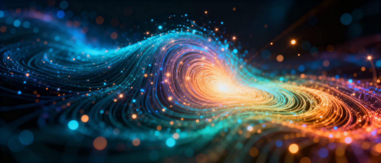 Surreal Photon Wave Function in Bioluminescent Abstract Art