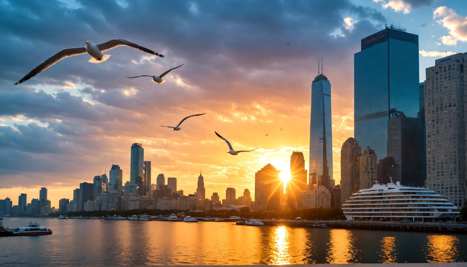 Sunrise Cityscape Photography with Golden Light