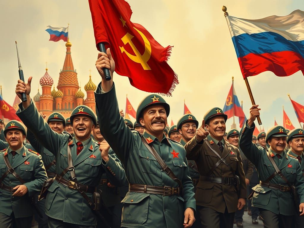 Victory Day in Socialist Realism Style