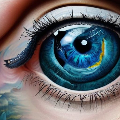 Clockwork Eyes: A Digital Painting