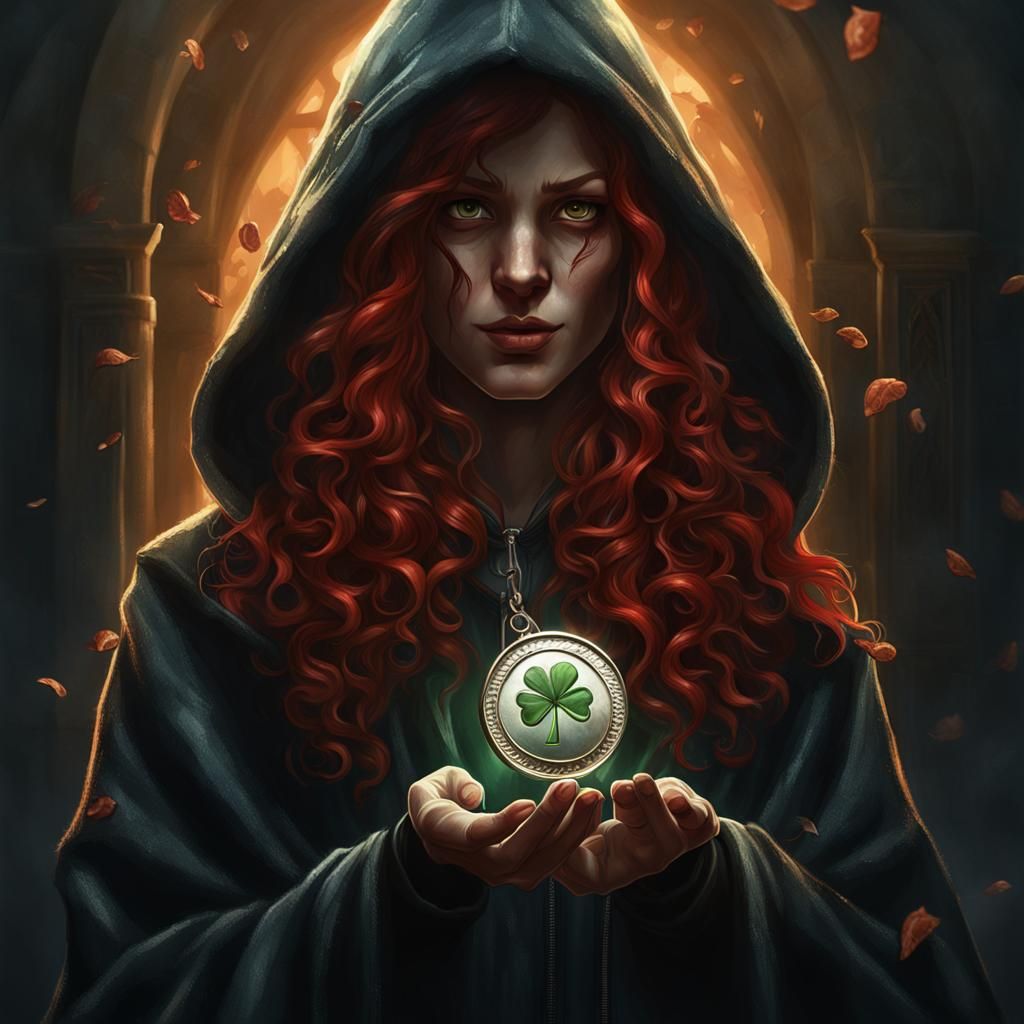 Lucky Redhead in Dark Fantasy Style