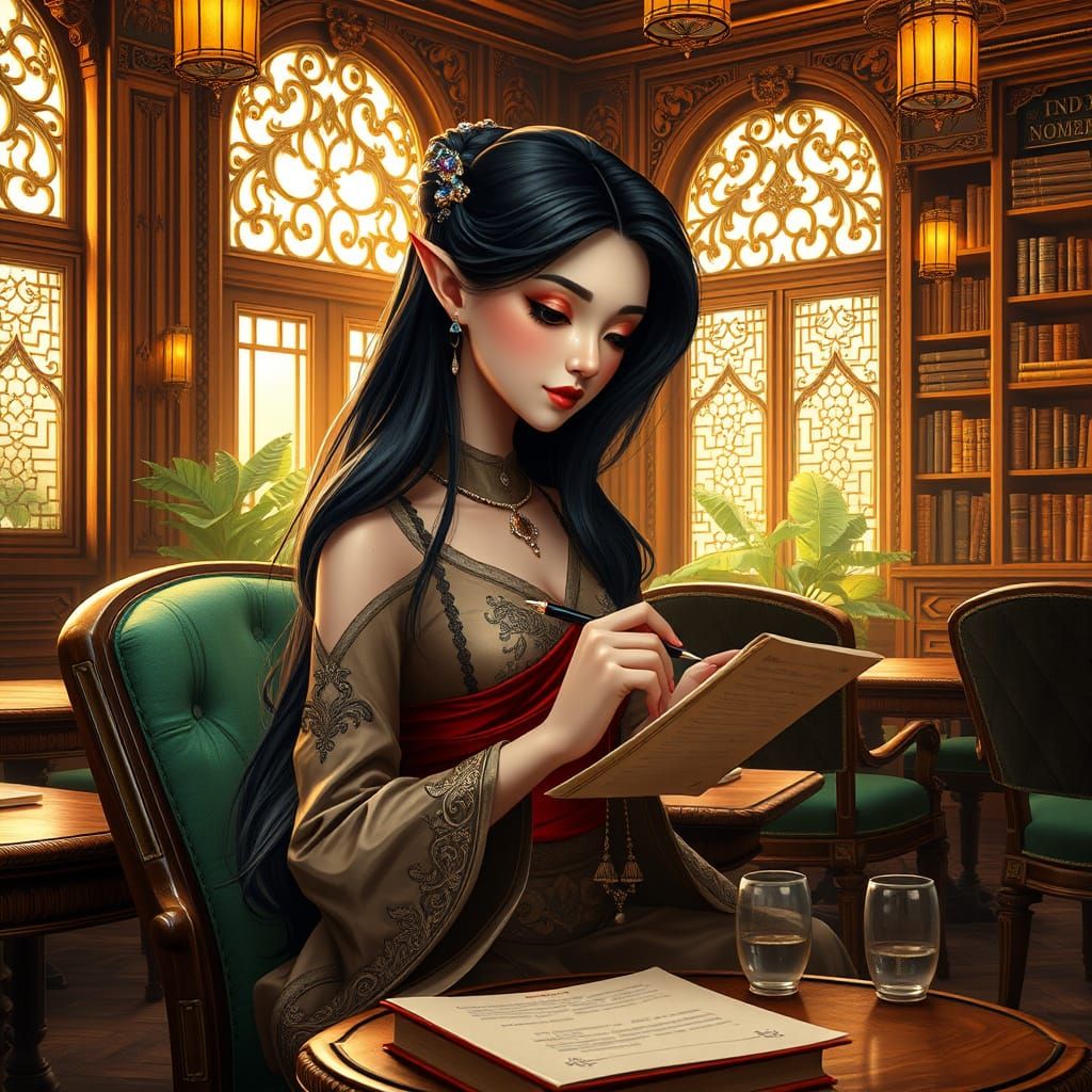 Regal Thai Coffee Shop with Enchanting Atmosphere