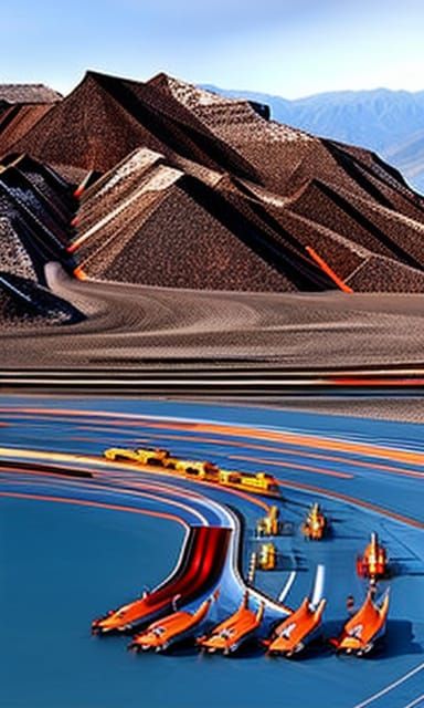 Hyperrealistic Race Cars in Panorama View