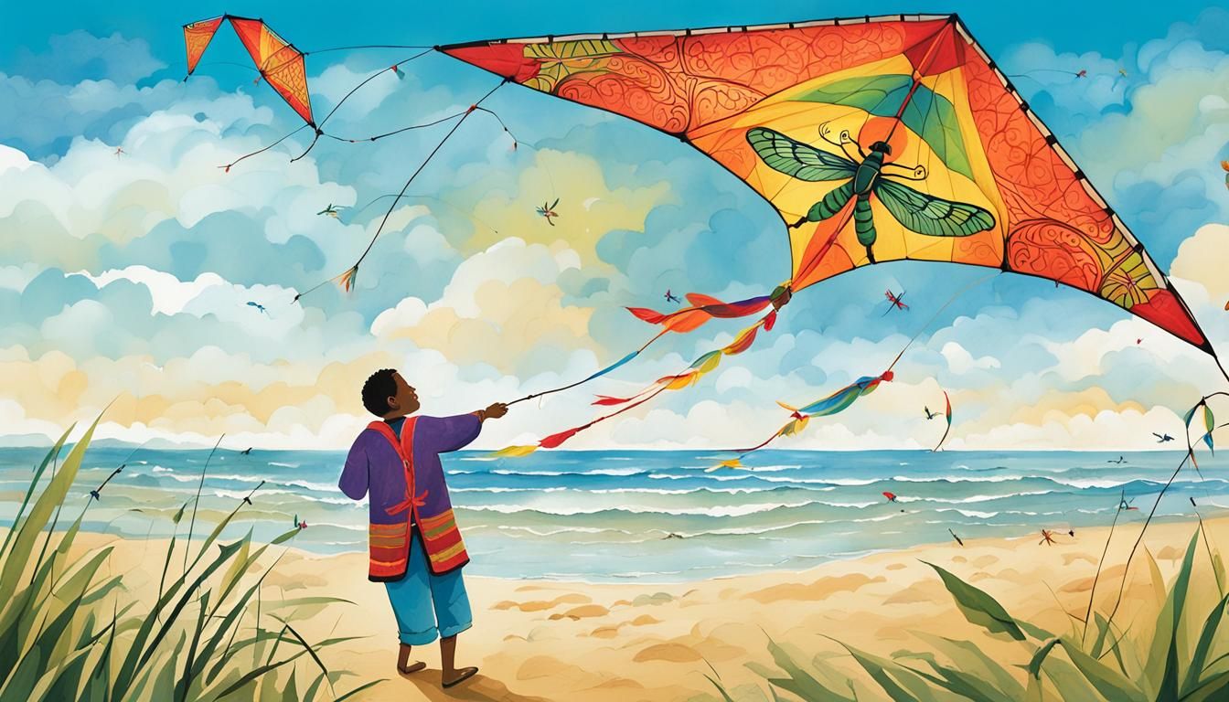 Dragonfly Kite Soaring High: Aaron McGruder Illustration