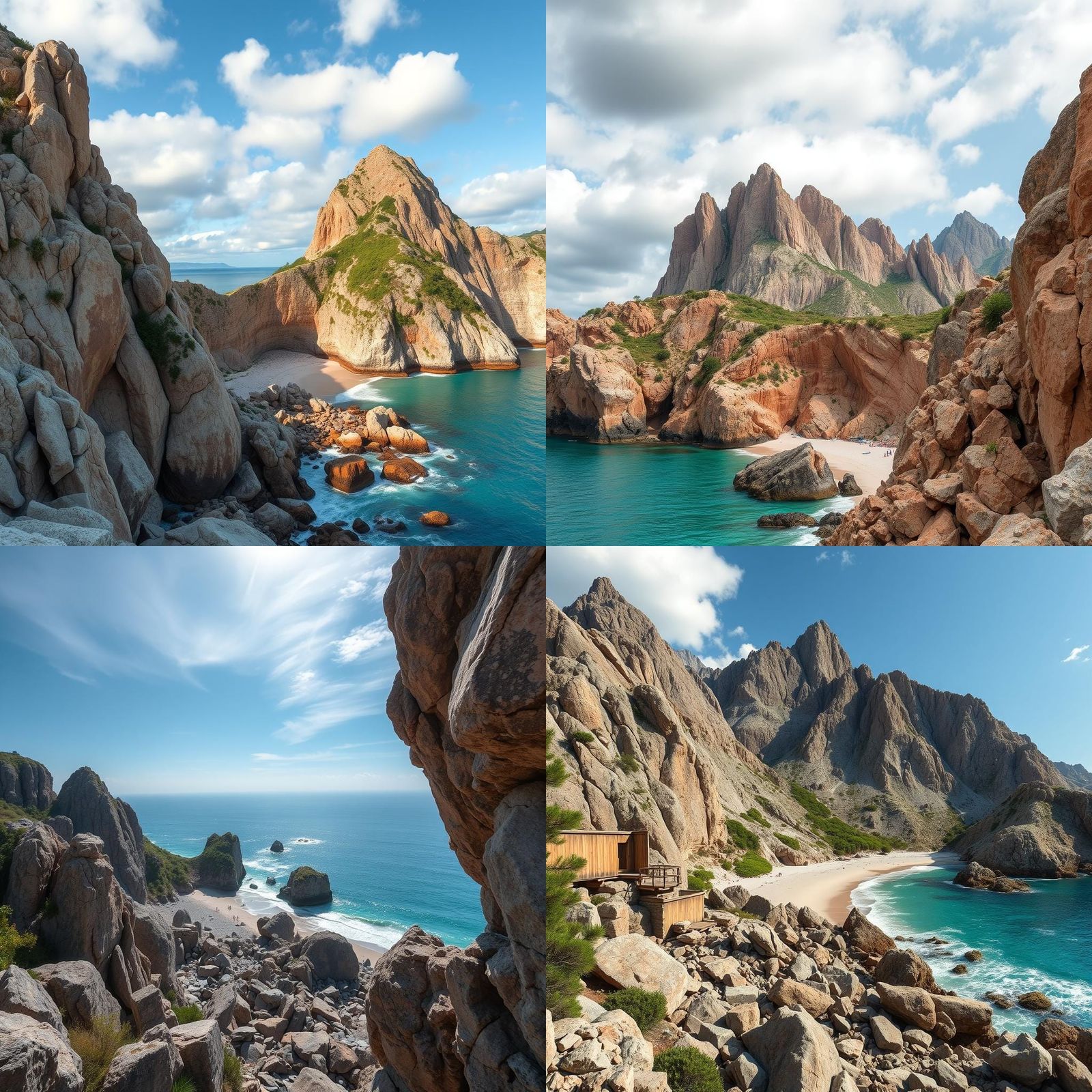 Picturesque Beach and Mountain Landscape in 4K