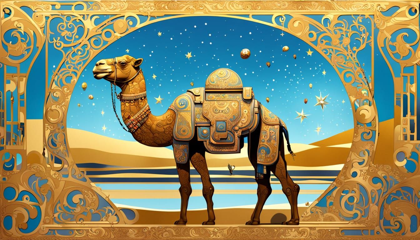 Luxurious Easter Camel in Art Nouveau Style