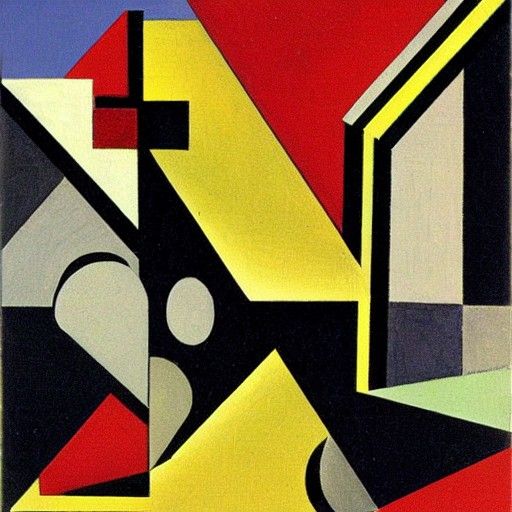 Abstract Cubism Art Inspired by Kurasov and Gleizes