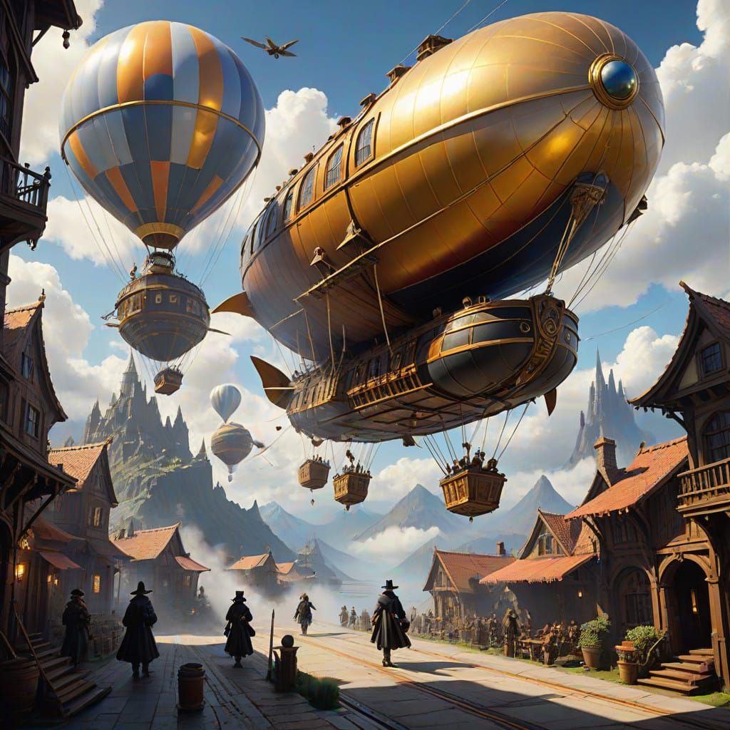 Steam Airships of an Enchanted Realm