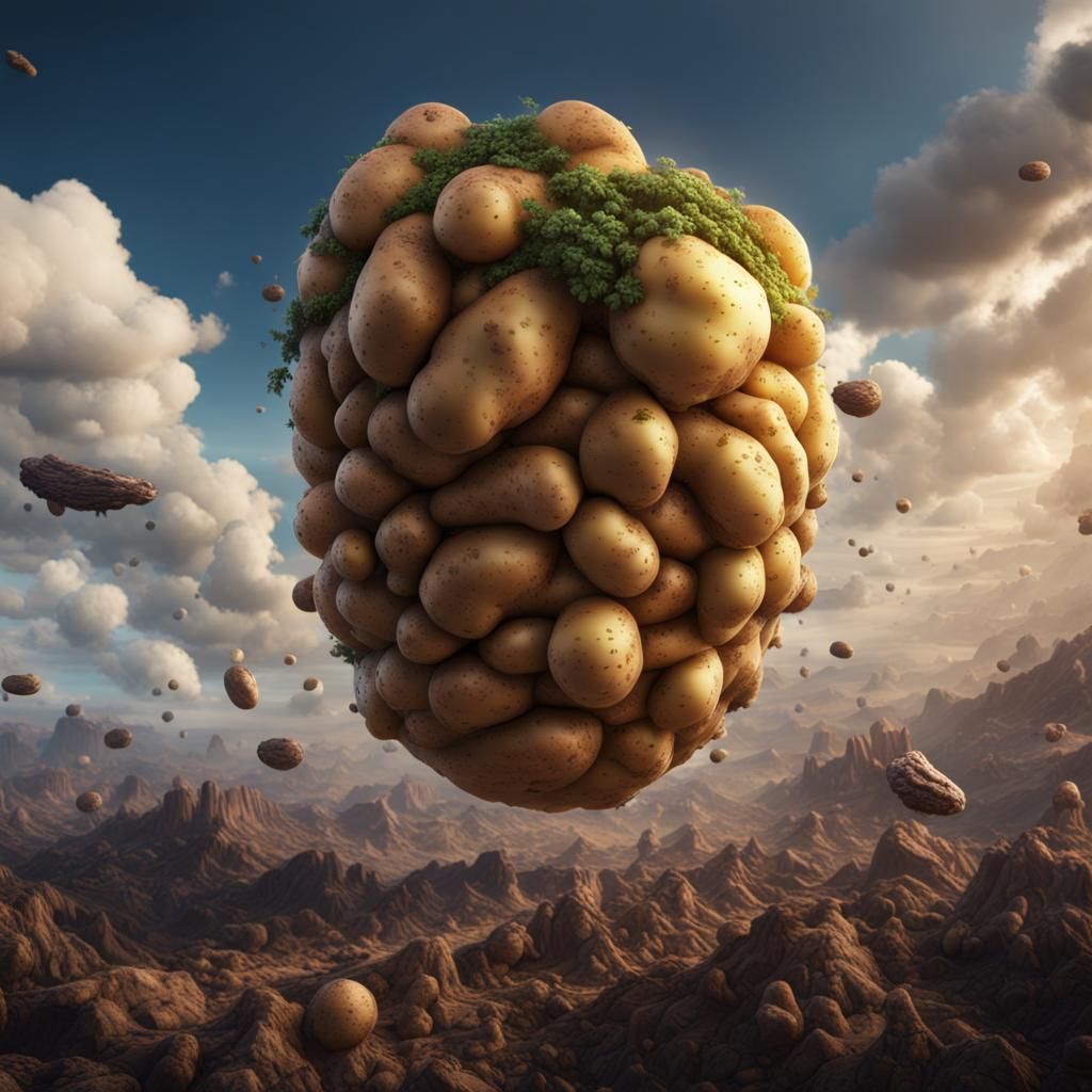 Giant Potato Flies in Detailed Fantasy Art
