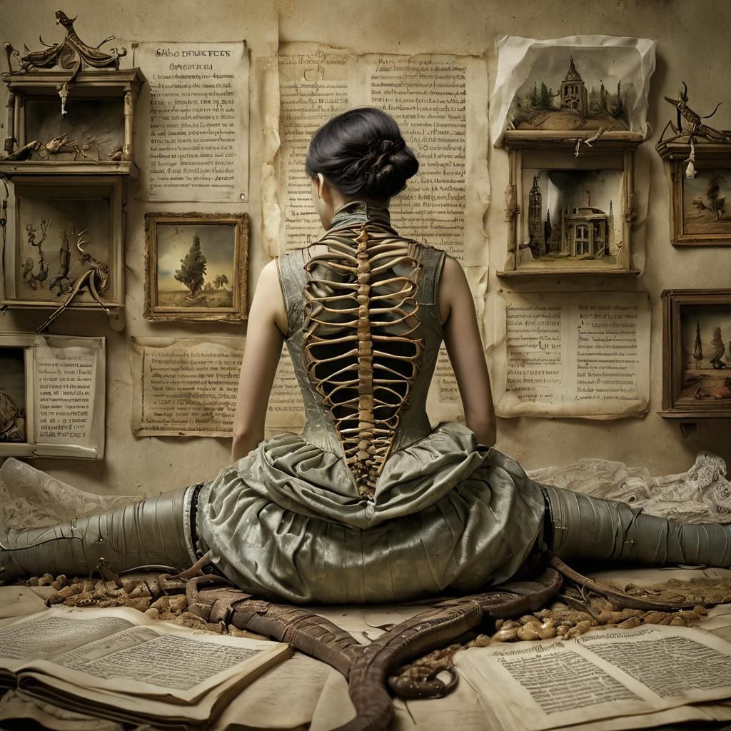 Surreal Scorpion in Desolate Asylum: Codex Seraphinianus