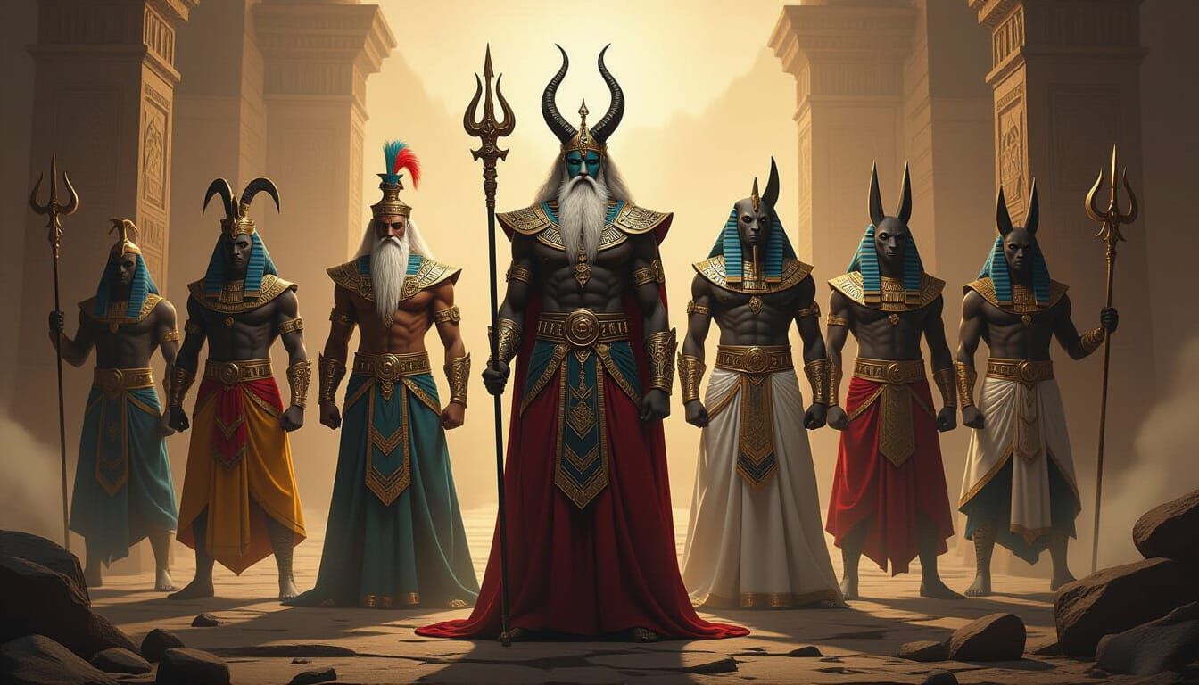Pantheon of Gods: Odin, Krishna, Quetzalcoatl, Anubis, Zeus ...