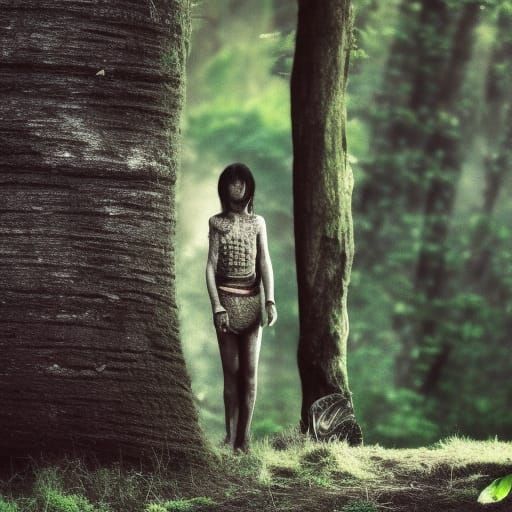 Nomadic Traveler Warrior Hiding in Tree