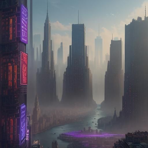 Fantastical New York City Matte Painting