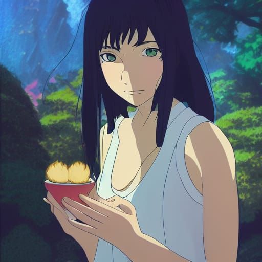 Anime Babe in Ghibli Style, 8K Resolution