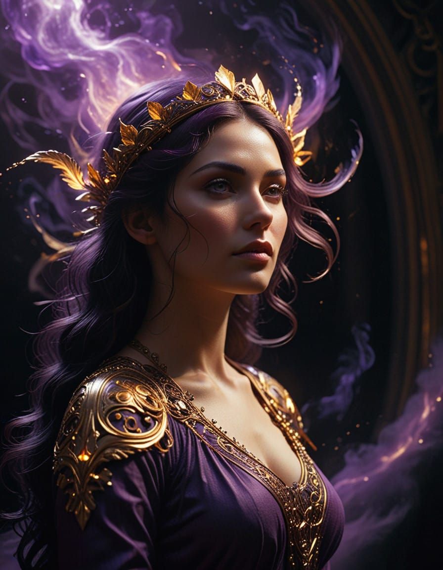 Radiant Figure in Mystic Twilight