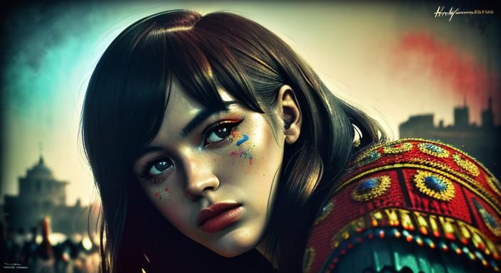 Sixties 'Make Love Not War' in Splash Art