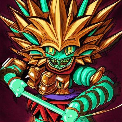 Ladon, The Spiked Lizard God  (Yu-Gi-Oh Fan made Card)