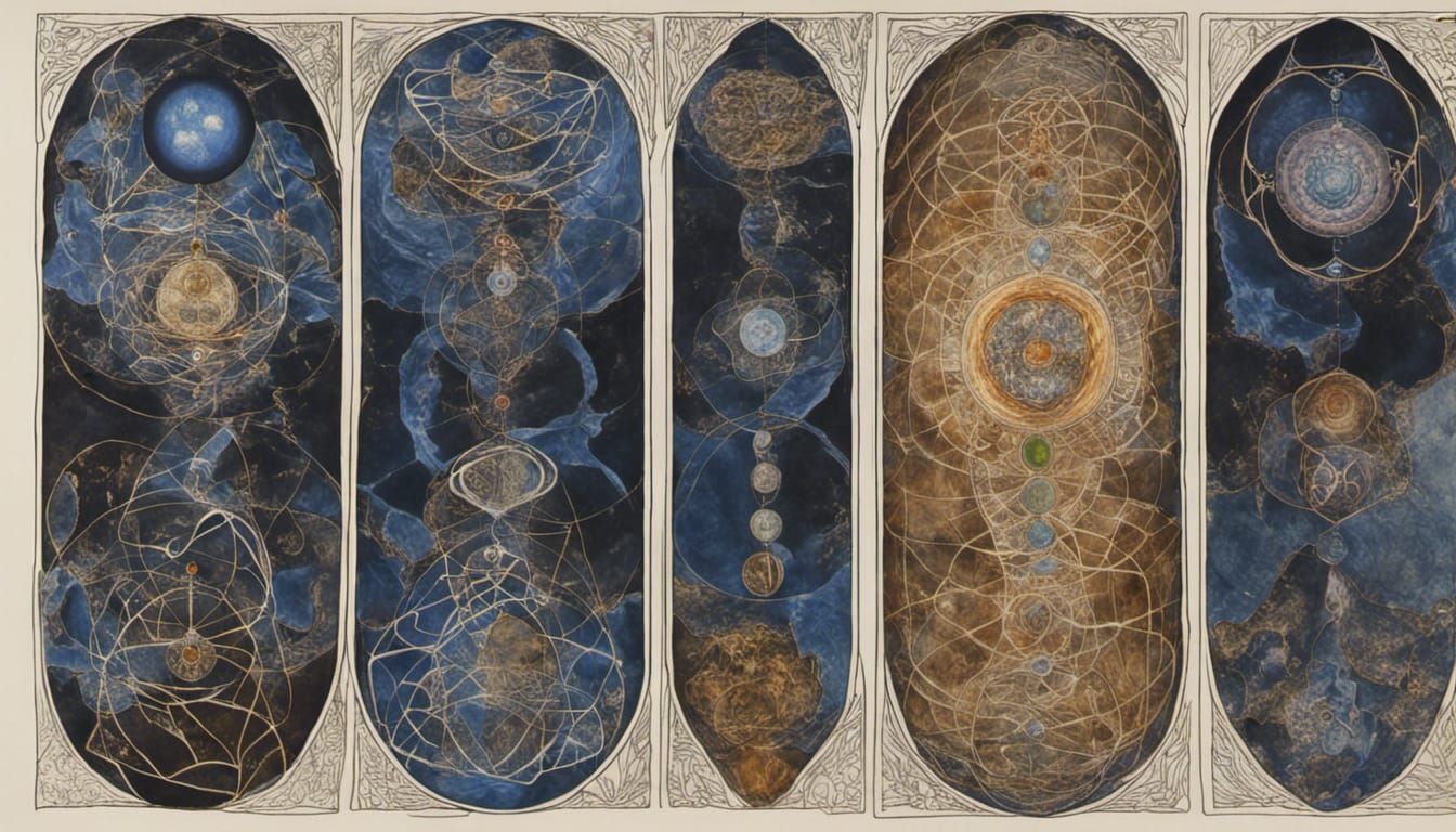 Aerial View of Earth Chakras in Quantum Zentangle