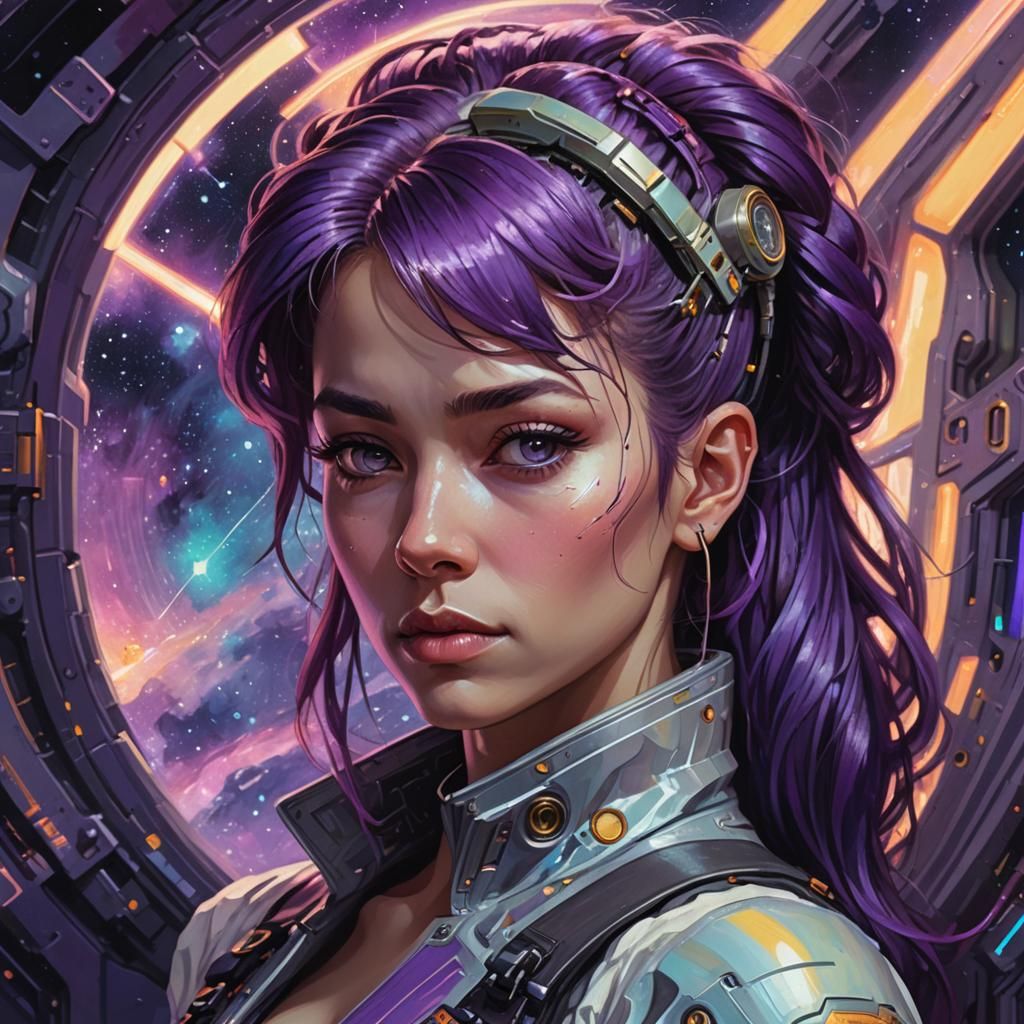 an original character inspired by a strong female space pilo...