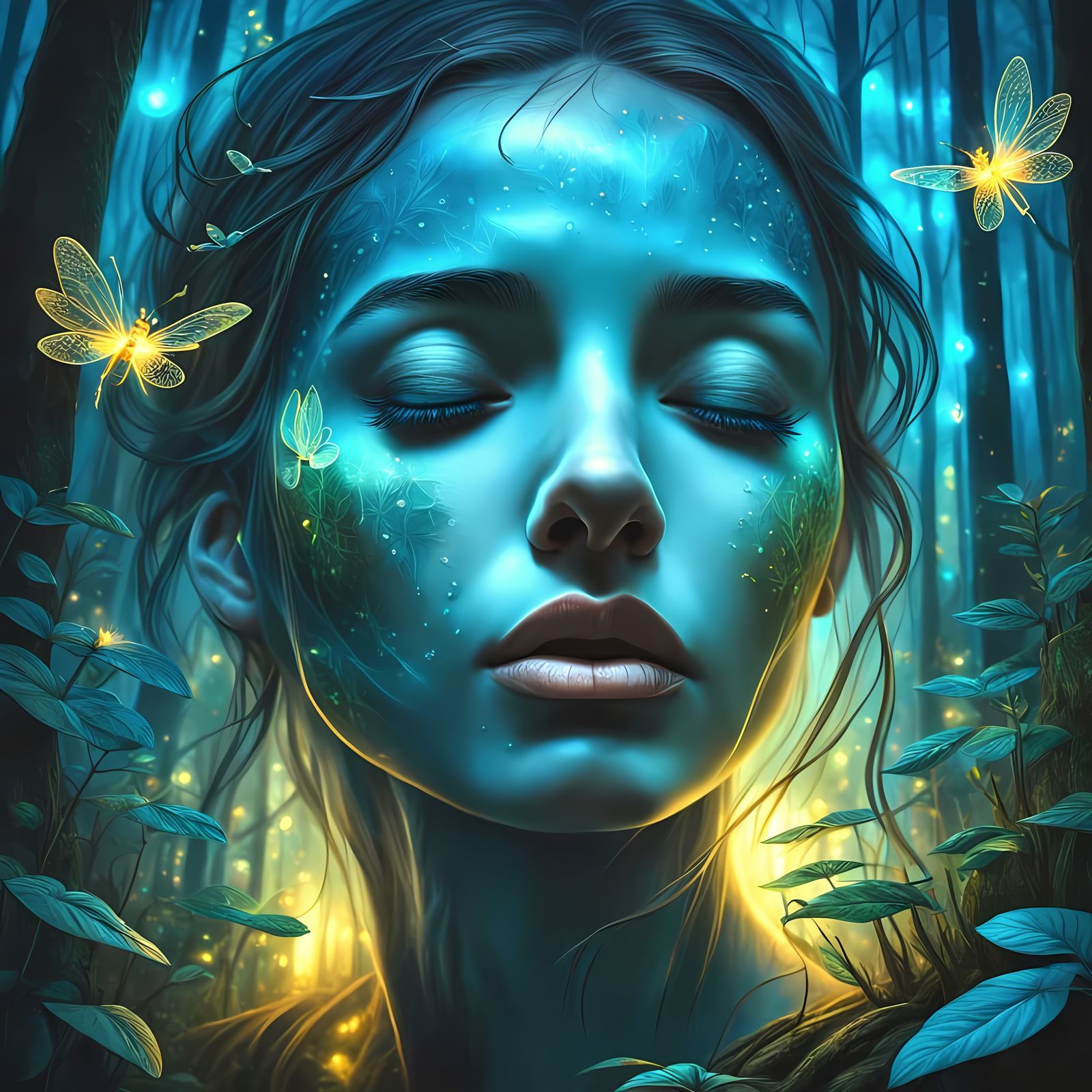 Mystical Forest Meditation in Surreal Style