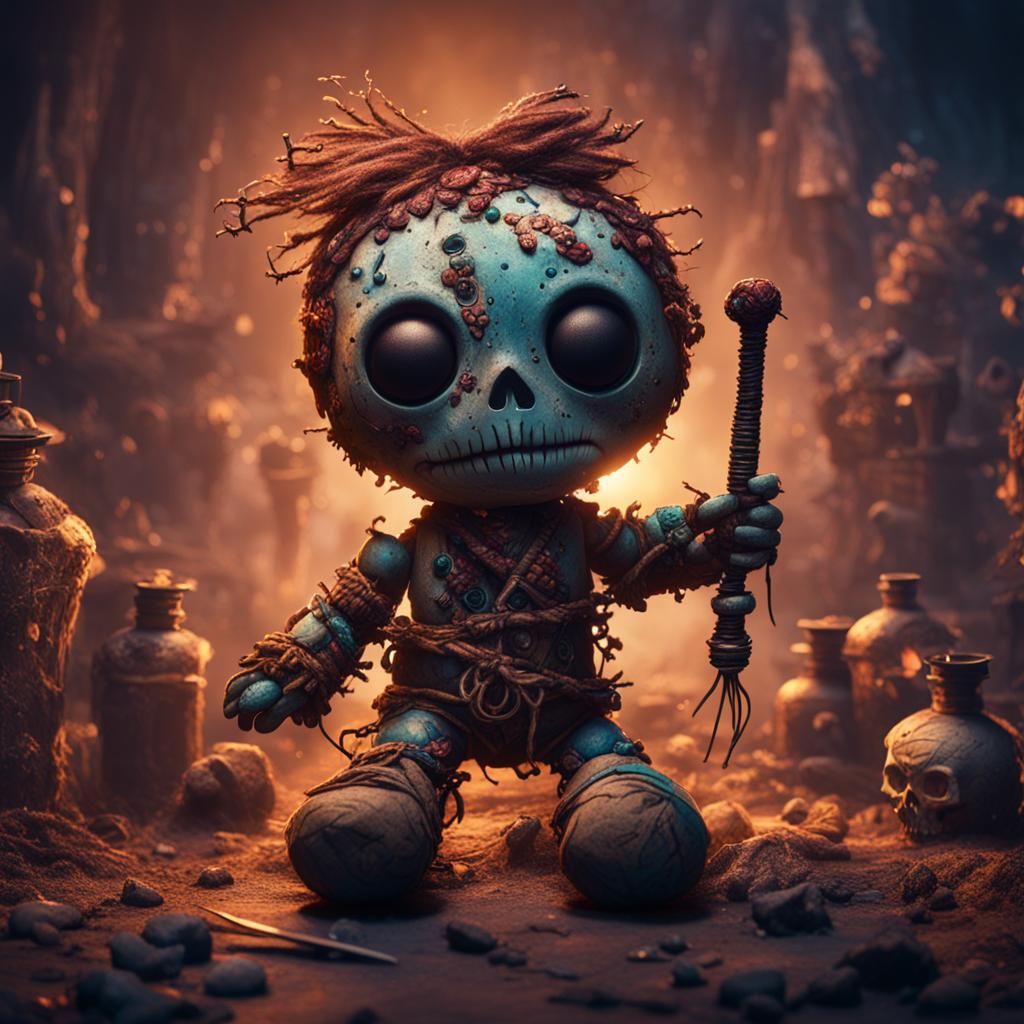 Voodoo Doll Matte Painting in 8k Resolution