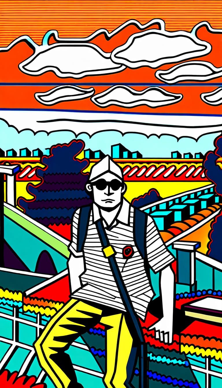 Hero Drives through Kalemegdan in Vibrant Cel-Shaded Style