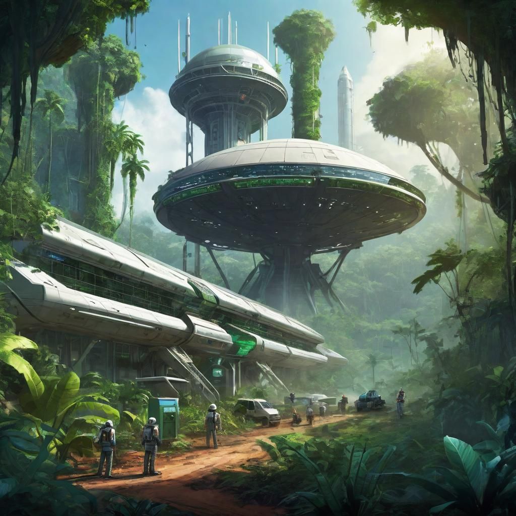 Jungle Planet Spaceport Besieged by Ever-Encroaching Nature