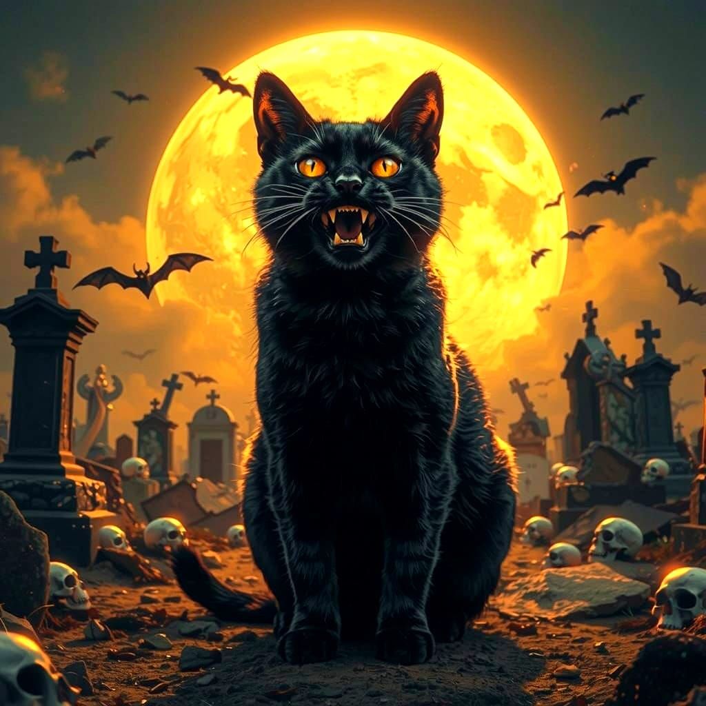 GRAVEYARD ON HALLOWEEN