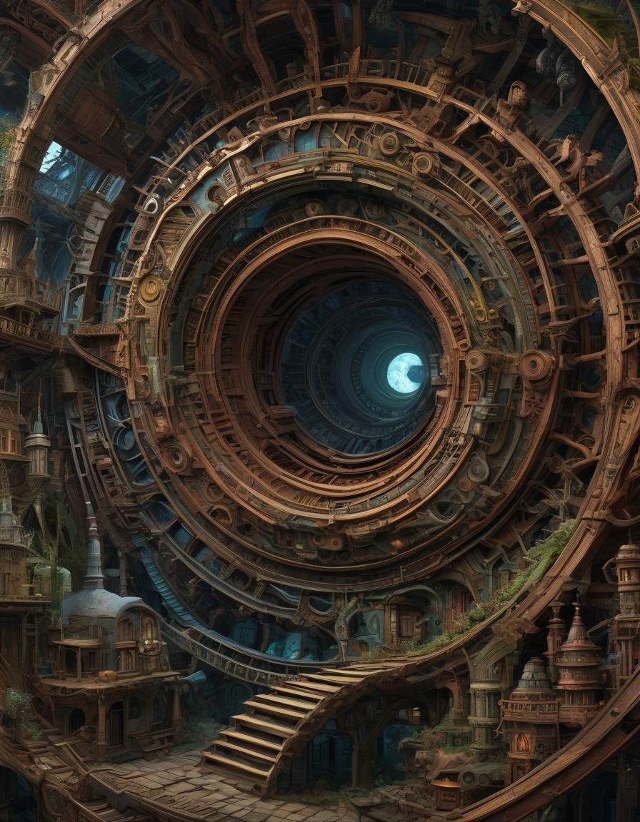 Steampunk Portal in Detailed Matte Painting
