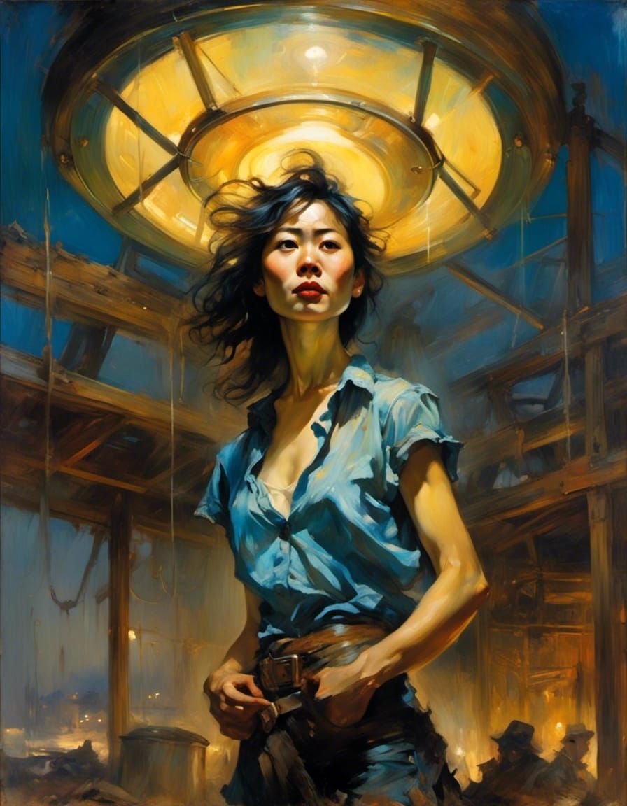 Ethereal Outback Portrait in Chiaroscuro Lighting