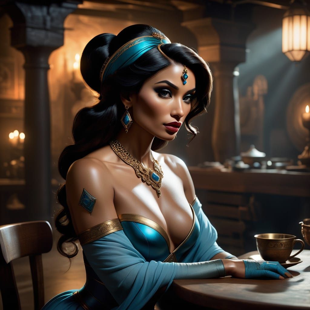 Dark Princess Jasmine in Basements Pub