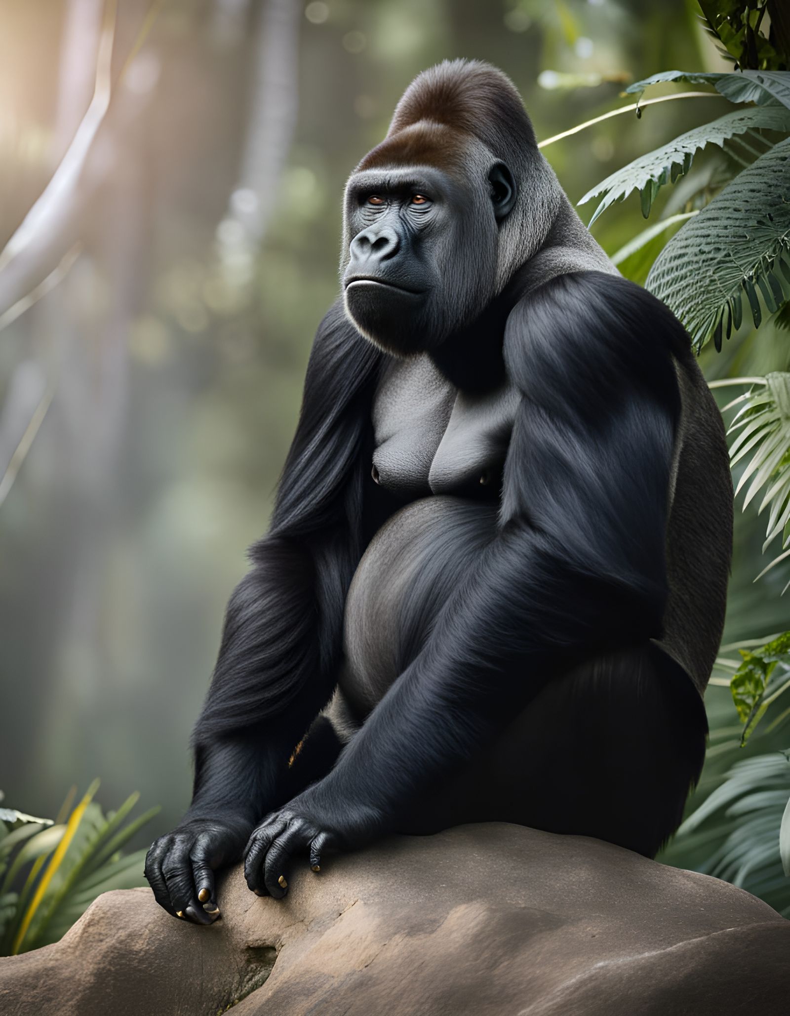 Silverback Gorilla in Jungle: Professional Photography
