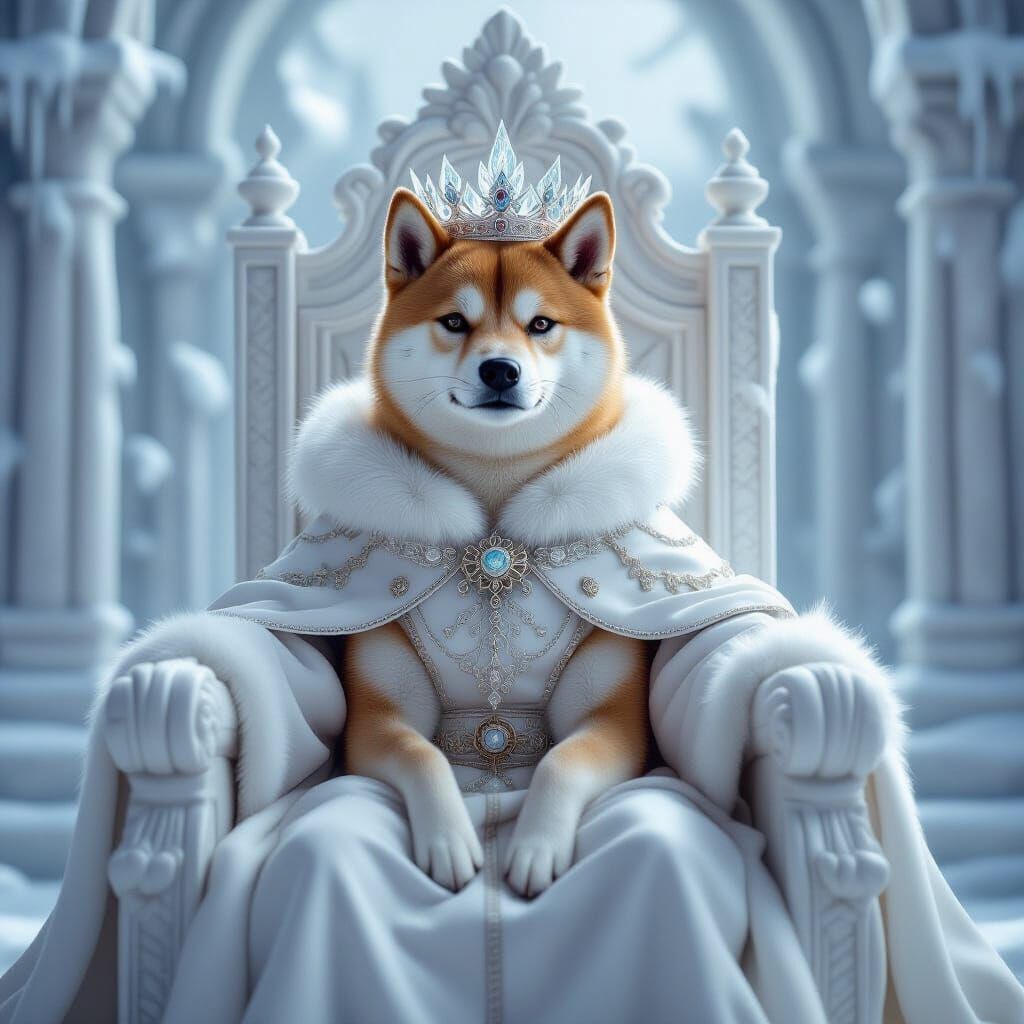 Majestic Shiba Inu King in Renaissance Style