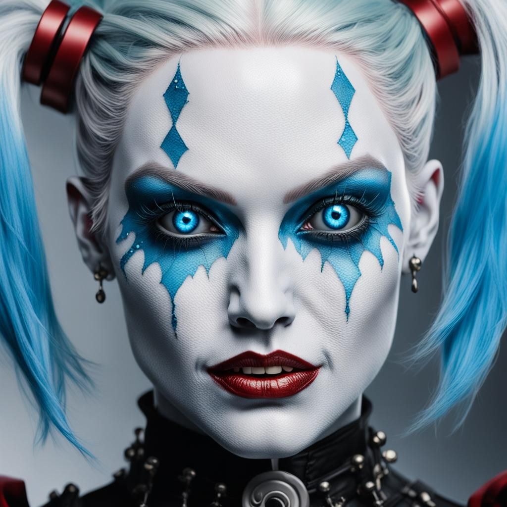 Cyborg Victorian Vampire Harley Quinn Portrait