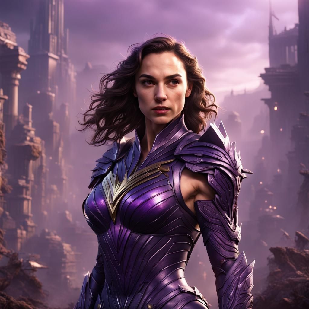 Gal Gadot as Purple Villain: Fantasy Art