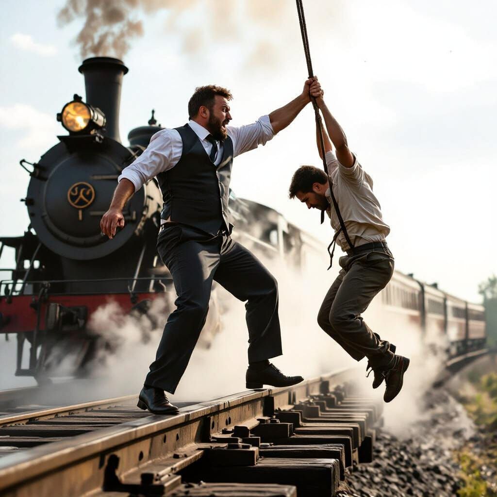 Enraged Man Dangles Victim Off Moving Steam Train