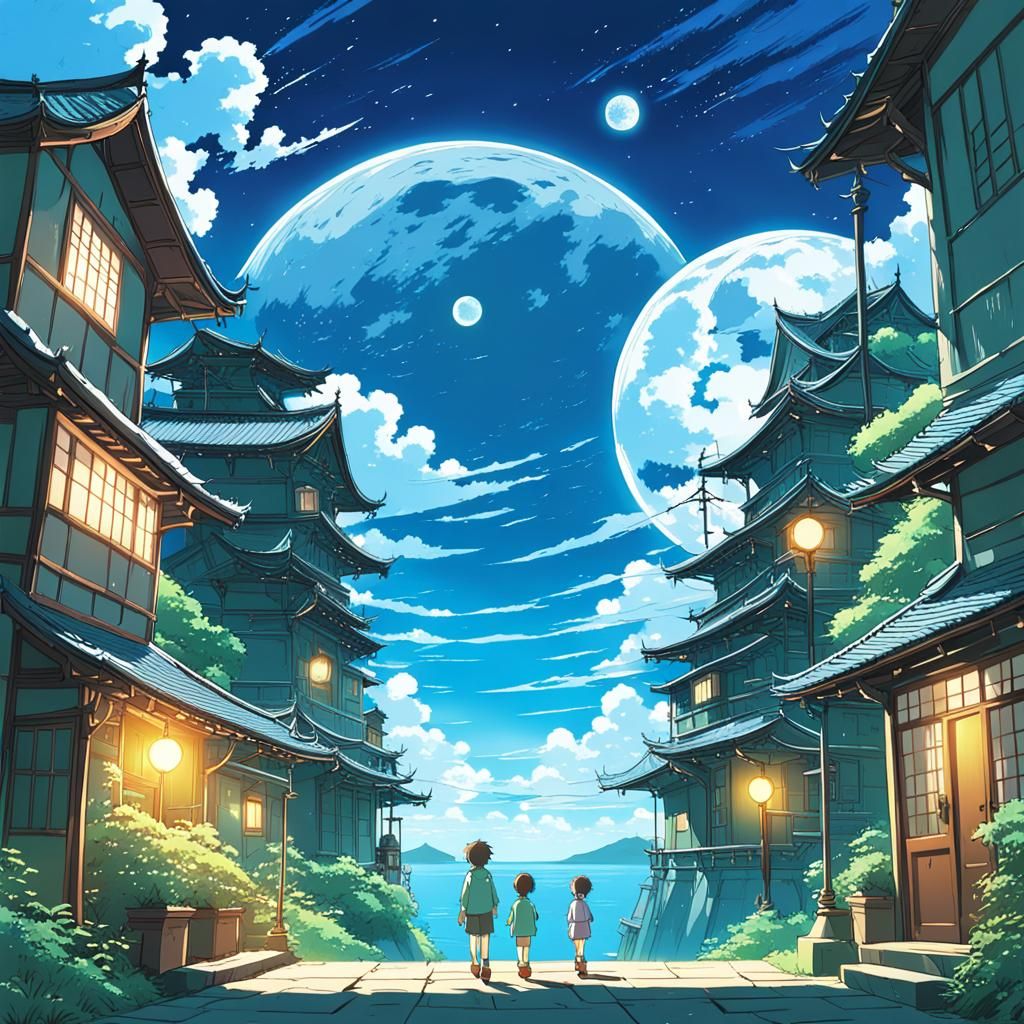 Moons in Anime Style, Ghibli Key Visual