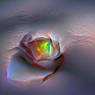 Iridescent Opal Rose Close-up