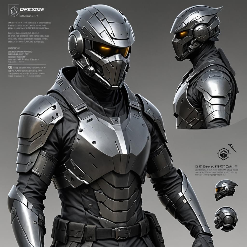Techno Ninja in Streamlined Stealth Armor