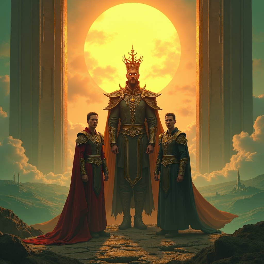 Evil Man Crowns Father and Son in Heroic Scene