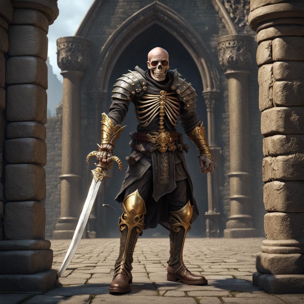 Undead Warrior Guardian of Medieval Castle