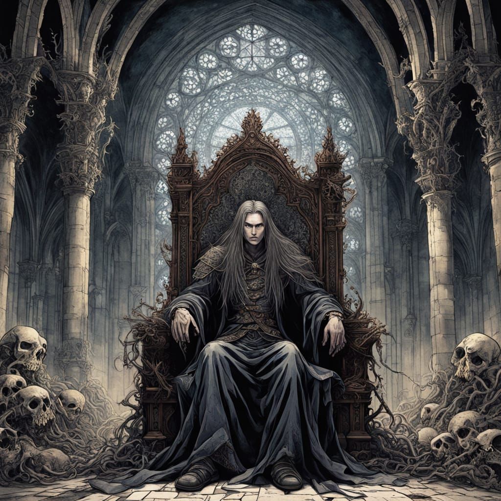 Melancholic Demon on Bone Throne: Dark Fantasy Manga