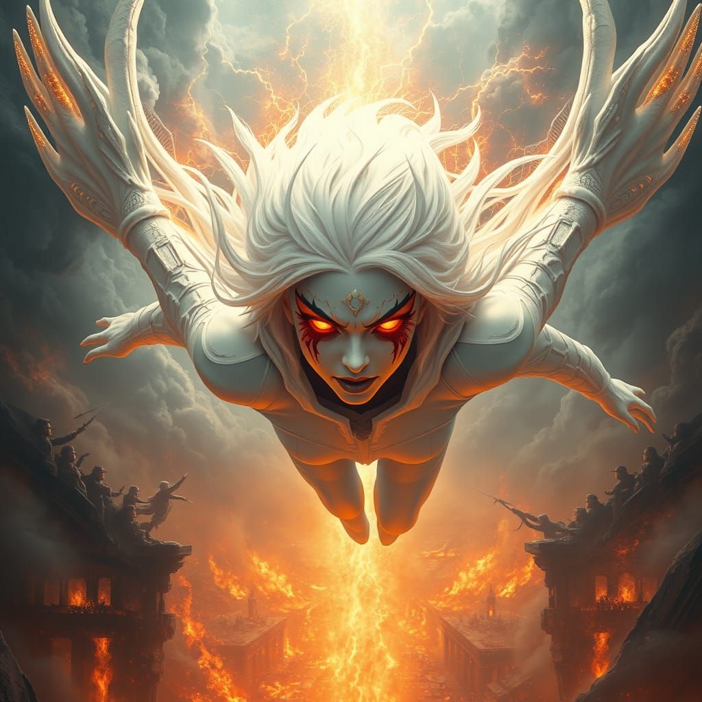 Matari using the possessed power of Reya Stormborn