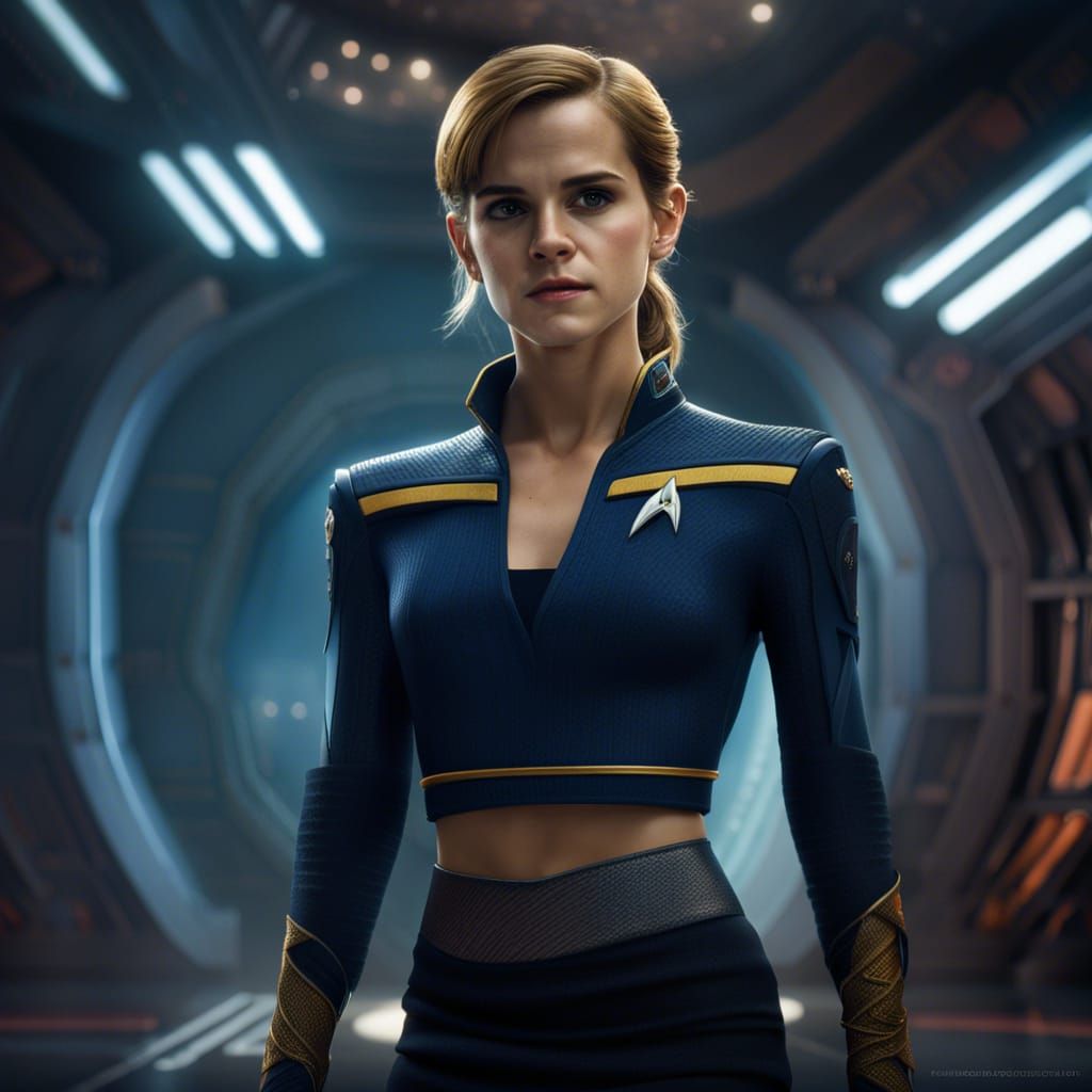 Emma Watson in Star Trek Uniform: 8K Artstation Render