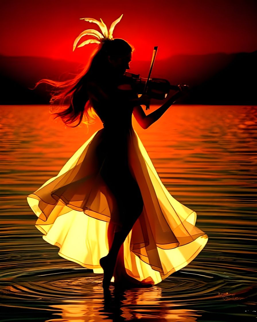 Ethereal Lindsey Stirling in Ballet Pose